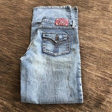 YMI Medium Blue Wash Authentic Denim Flare Jeans Junior Size 5 NWOT 