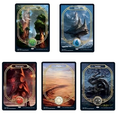 Unsanctioned UND Complete Non Foil Full Art Basic Land Set Mint Regular