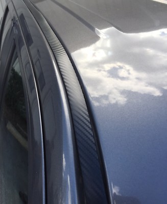 For 2011-2021 DODGE DURANGO BLACK CARBON FIBER ROOF TOP TRIM MOLDING KIT 