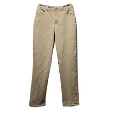 Gloria Vanderbilt Classic Straight Leg Khaki Beige Stretch Cotton Pants Size 6