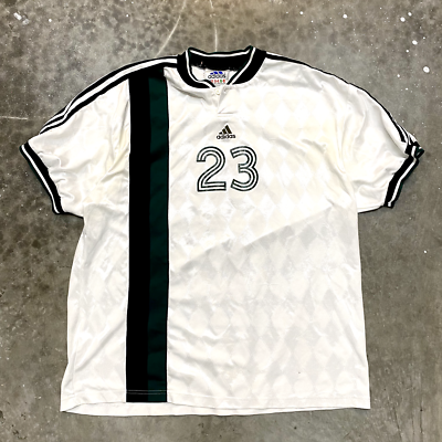 VTG 80s 90s Adidas Soccer Football Blank Jersey Argyle Pattern