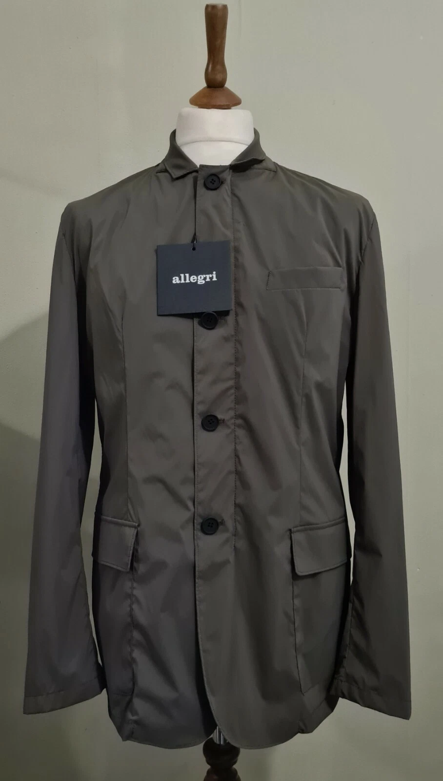 Allegri AUG89G Packable Lightweight Jacket Olive Size Medium uk 40 eu 50