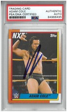 ADAM COLE SIGNED AUTOGRAPH SLABBED WWE 2021 TOPPS HERITAGE CARD PSA DNA BAY BAY
