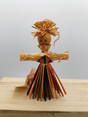 Scandinavian Straw Doll Ornament Folk Art Chatupnik Nawari 1980