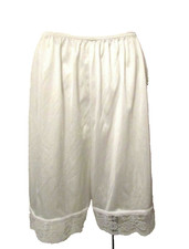MMI Soft Silky Semi Sheer Nylon Lace Trim Petti-Pants Bloomers Trunk Panties M