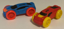 Nerf Nitro Foam Cars Vehicles Lot of 2 Blue Orange and Red Yellow Hasbro 2017