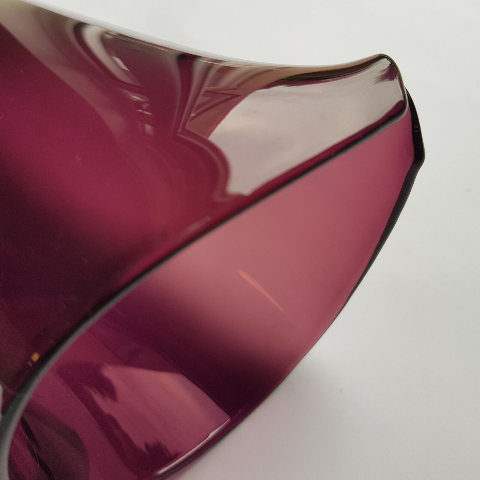 Whitefriars amethyst purple art glass jug pitcher 29cm hand blown 1960s