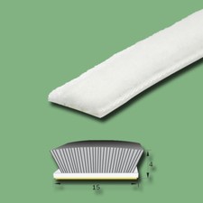 White Self Adhesive Draught Excluder, Brush Weather Seal, Sash Windows and Doors