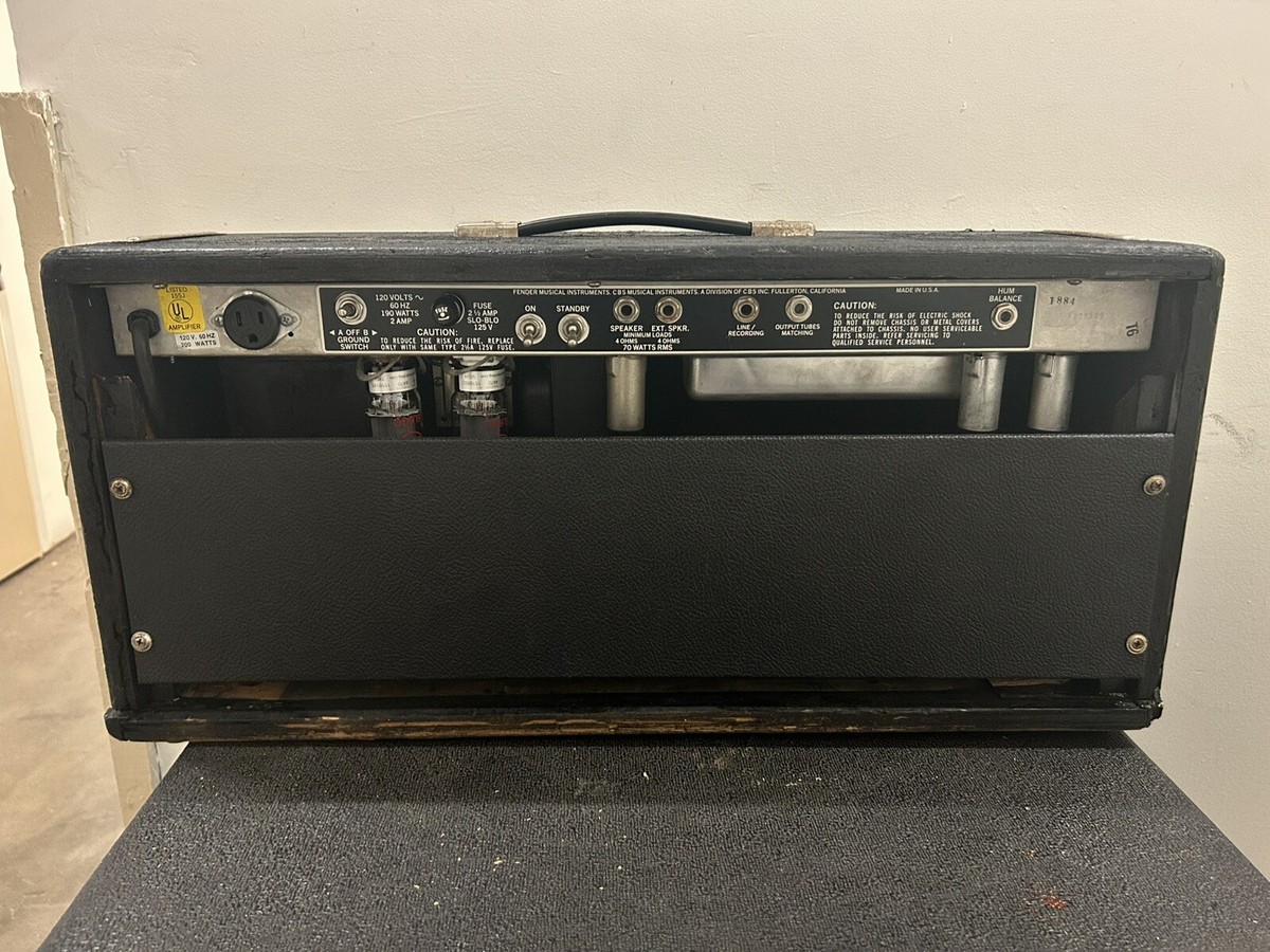 1981 Fender Bassman Ten Blackface Tube Amp Head Vintage Rare Works
