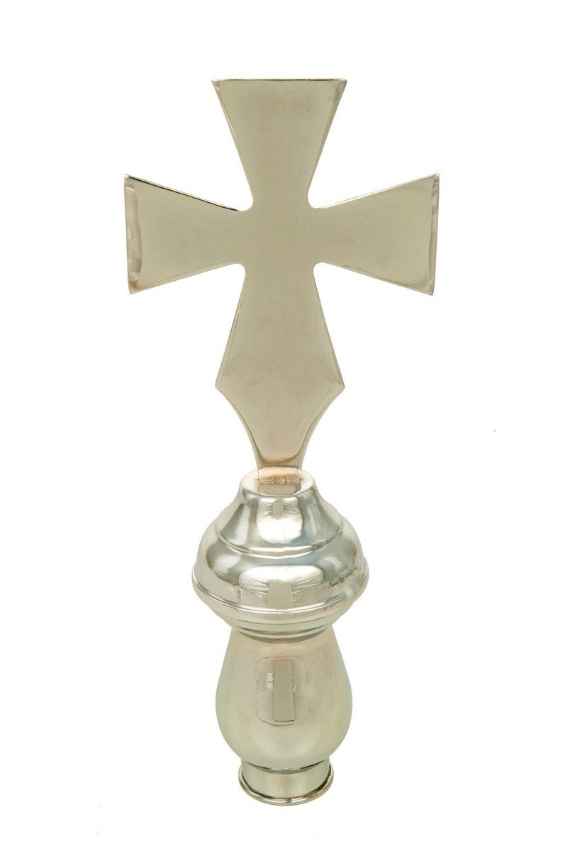 Khorugv Byzantine Et Russe – Bannière Croix Plaqué Or-argent