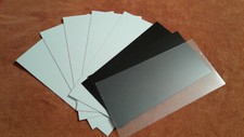  A WHITE/BLACK/CLEAR STYRENE SHEET ASSORTMENT 0.015, 0.02, 0.03, 0.04, 0.06 LOT