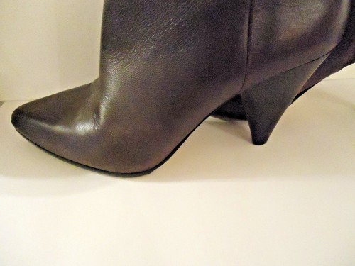 Michael Kors Greenwich Tall Coffee Leather Heel Boots Women's 7.5M $350 - Picture 3 of 8
