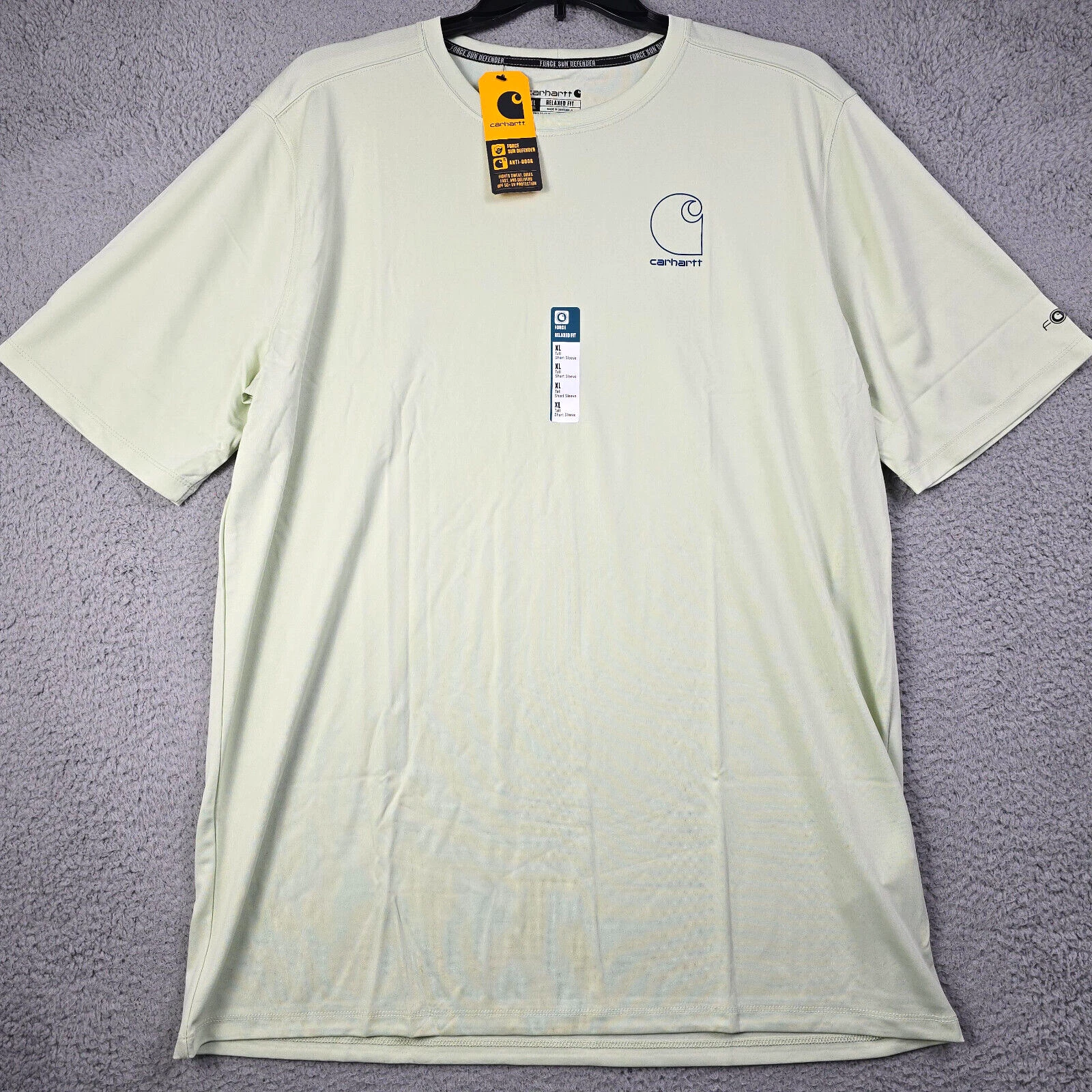 CARHARTT Sun Shirt MENS XL Tall Green UPF 50 Outside Fishing Hiking Running NWT