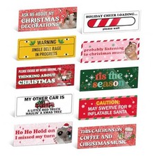 10PCS Funny Car Magnet, Fun Prank Magnetic Bumper Decals for Adult Christmas