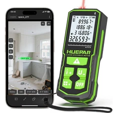 Laser Distance Measure 330Ft. Huepar Digital Rechargeable Laser Measuring Too...