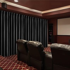 Blackout Velvet Curtains 100x96in Home Theater