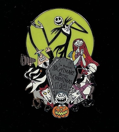 Disney Auctions NBC Jumbo Jack Skellington Group 10th Anniversary LE/100 Pin HTF