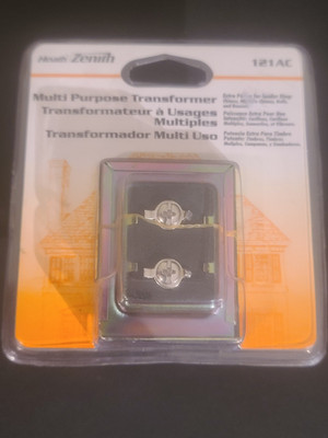 HEATH ZENITH 121AC MULTI PURPOSE TRANSFORMER Pri 120VAC Sec 16VAC, 15 Watt