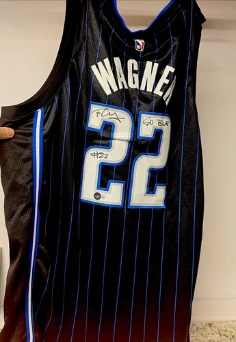 Franz Wagner Signed "GO BLUE" Orlando Magic NBA Auto Nike Jersey BECKETT COA XL