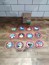 Vtg Lillian Vernon Painted Wood Set of 12 Days of Christmas Ornaments New Wooden