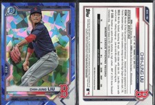 2021 Bowman Chrome Draft Sapphire #BDC190 Chih-Jung Liu Boston Red Sox