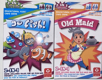 Go Fish and Old Maid 2-in-1 Kids Card Game Educational 