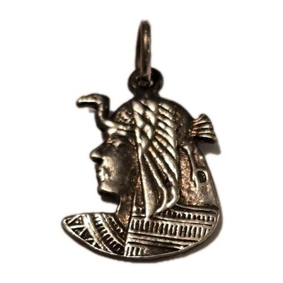 Kleopatra Sterling Silber 925 Charm Anhänger Königin Nofretete Egyptian Revival