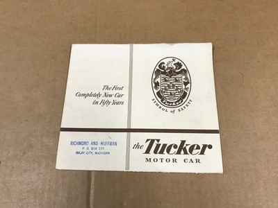 Vintage Tucker Motor Car Dealership Salesman Brochure