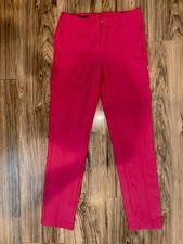 ESCADA Pink Slim Tailored Ankle Pants Womens US 2 Stretch Dress Trousers Italy