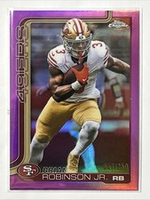 Brian Robinson Jr. Pink /250 2025 Topps Chrome Football 49ers