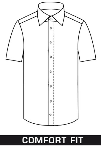 Marvelis Herren Kurzarmhemd Kurzarm Non-Iron Comfort Fit,Struktur,New Kent - 第 3/3 張圖片