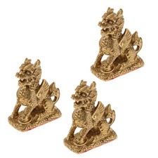 Feng Shui Golden Brass Lin/ Wealth Statue
