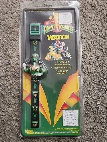 VINTAGE RARE SEALED Mighty Morphin Power Rangers Watch New Tommy #447