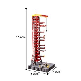 Modubrix Mocs Building Block NASA Saturn-V Launch Umbilical Tower Bricks Toy Set