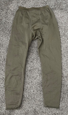 Polartec Base Layer Long Pants Mens Small Regular Green Fleece Lined Peckham USA