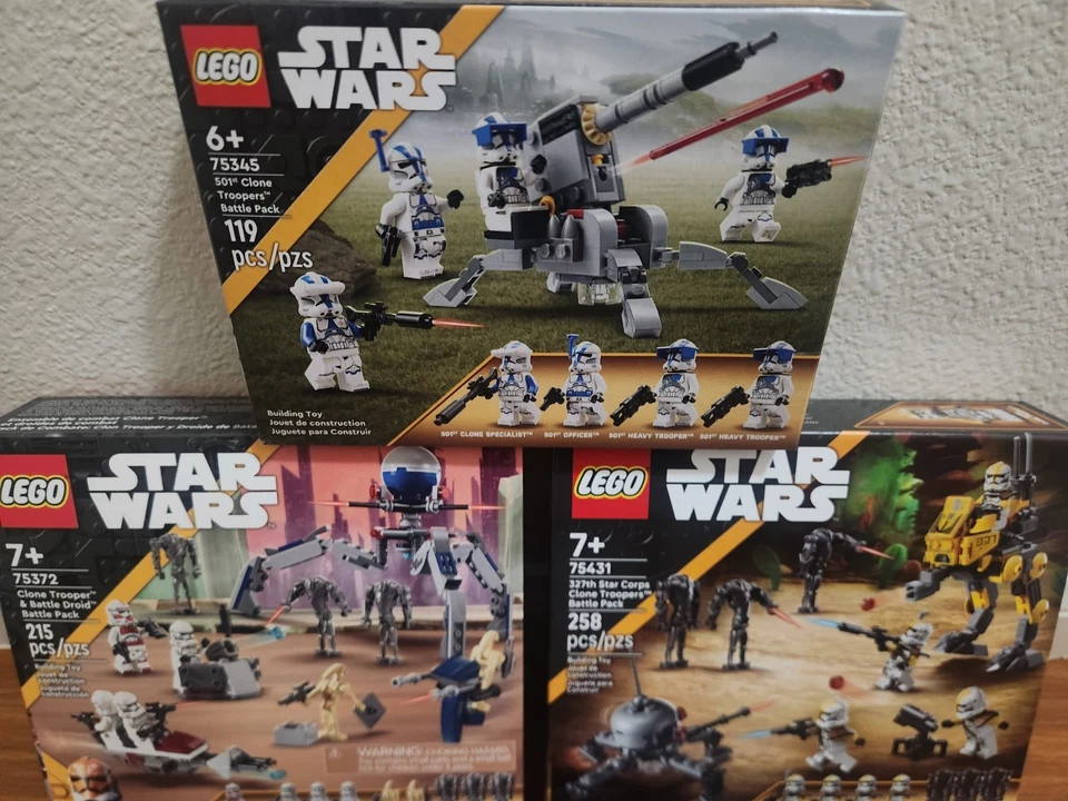 Star Wars Lego 327th Star Corps Battle Packs, 501st, Death Trooper, Clon... Foto 4 de 4