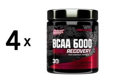 4 x Nutrex Research BCAA 6000 (30 serv) Fruit Punch (88,19 EUR/kg)