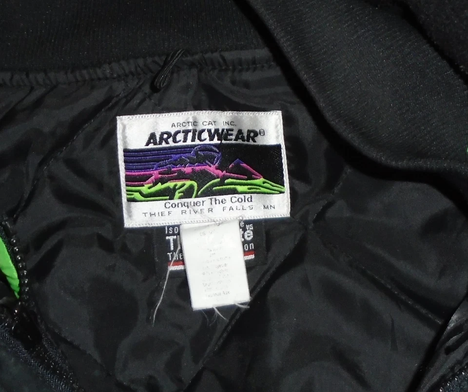 Винтажная гоночная куртка для снегохода Team Arctic Cat большой размер с подкладкой - Изображение 3 из 3