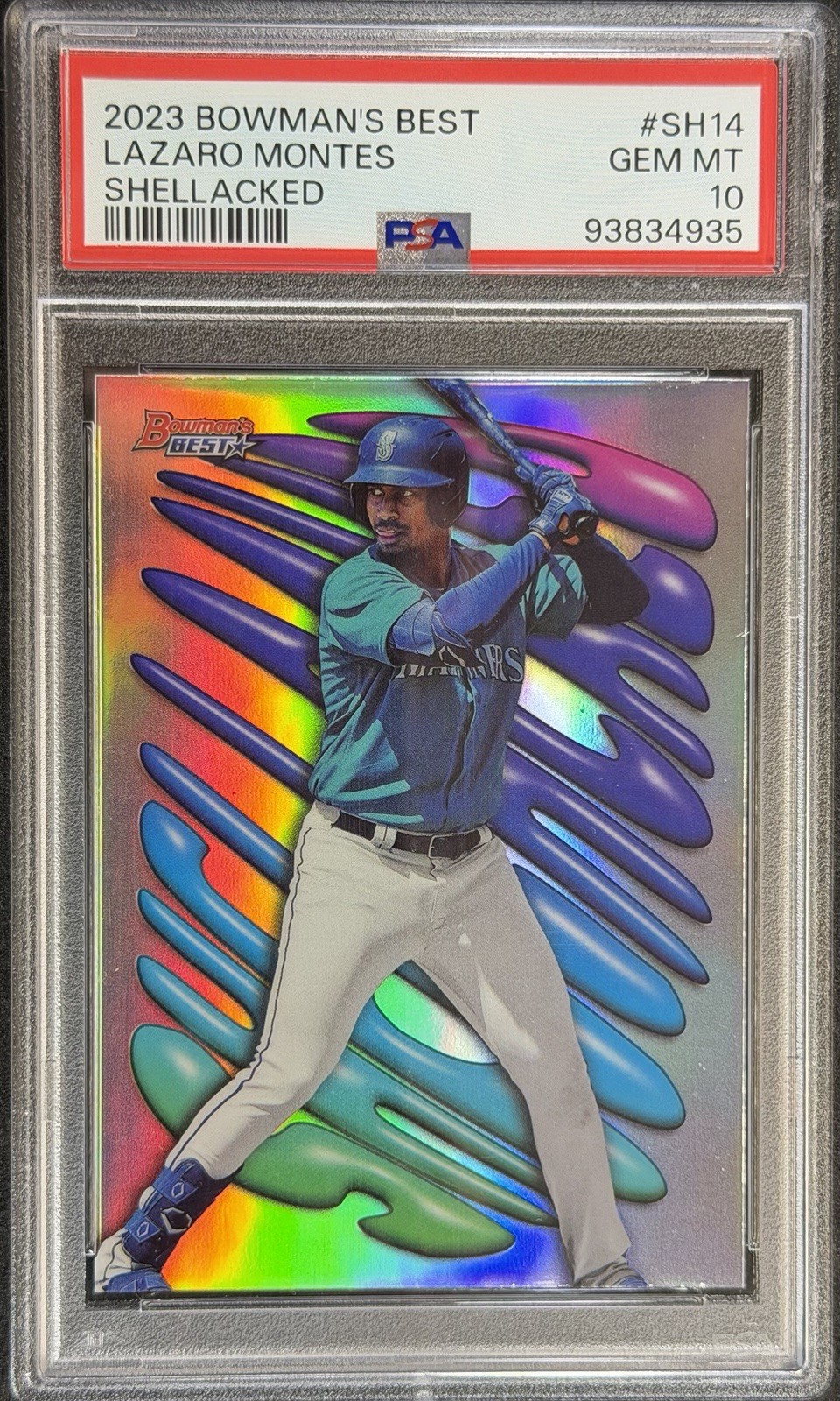 2023 Bowman's Best Baseball Lazaro Montes #SH-14 Shellacked PSA 10