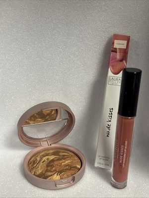 Laura Geller Balance N Brighten Foundation 9g Shade Deep & Coastal Lip Gloss