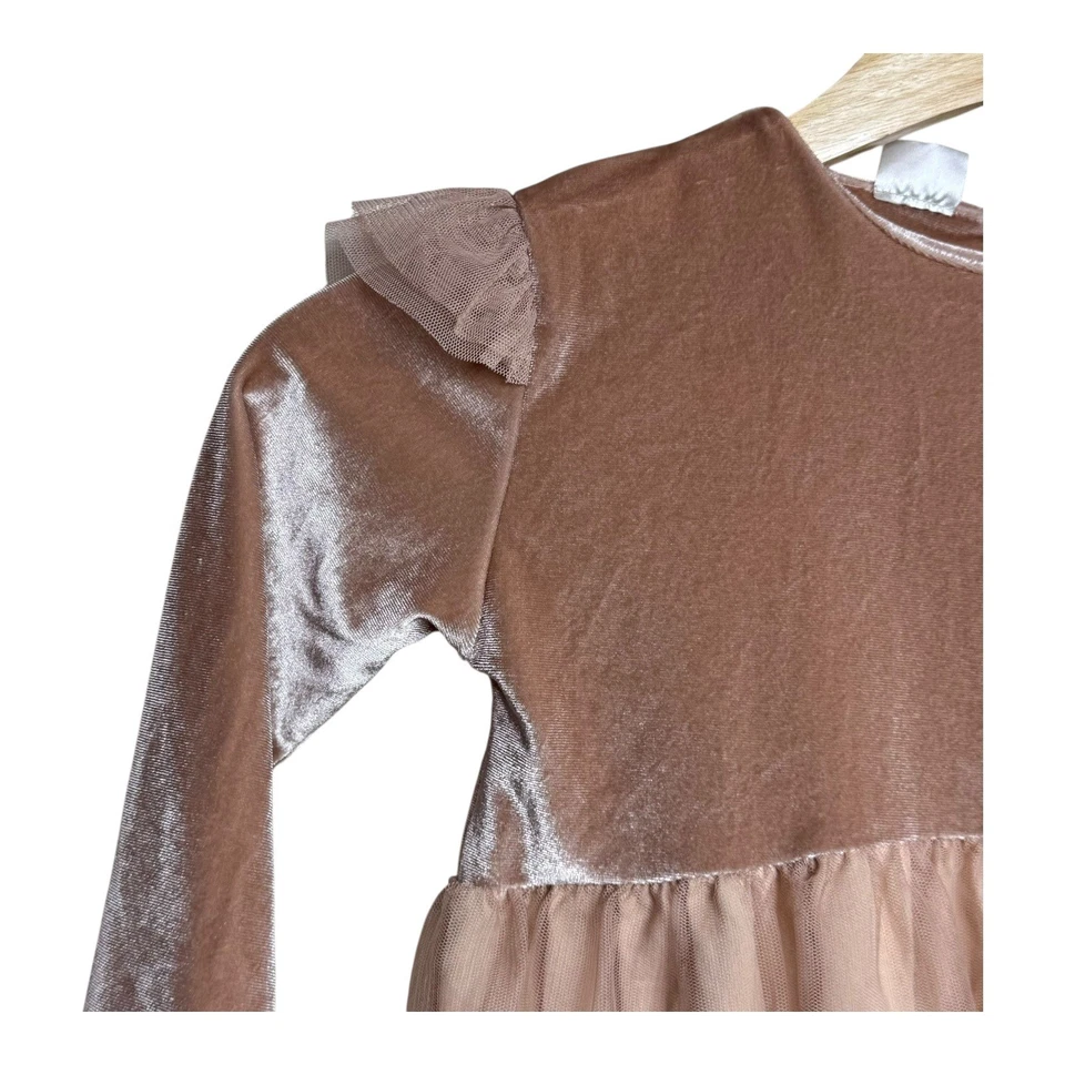 Zara Baby Girl's Dress 3-4 Years Velvet Tulle Long Sleeve Party Occasion - Image 3 of 4