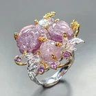 Handmade 14 ct+ Natural Tourmaline Ring 925 Sterling Silver Size 8 /R471090