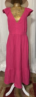 Universal Thread Co Pink Ruffled Tier Dress Size L