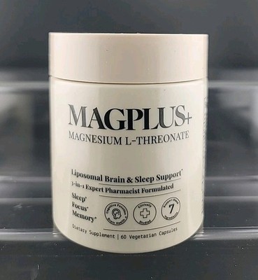 MAGPLUS+ Magnesium L-Threonate W. Apigenin & L Theanine, 1500Mg 7-Ingredient