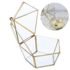 Display Container for Wedding Hexagon Ring Box Accessories Jewellery Boxes