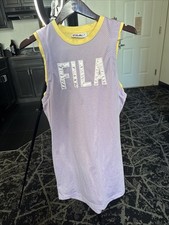 Fila Athletic Dress Sleeveless Sport Jersey Mesh Purple & Yellow Size Small