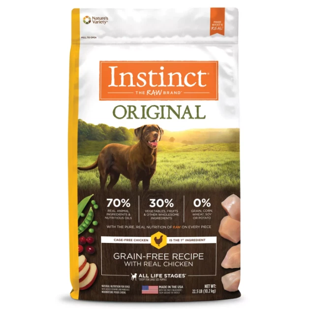 Instinct Original All Life Stages Dry Dog Food - Grain Free, Chicken 22.5 Lb