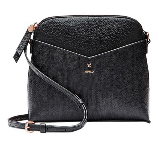 MIMCO Black DVine Sling Cross Body Hip Bag Clutch BNWT Rose Gold RRP