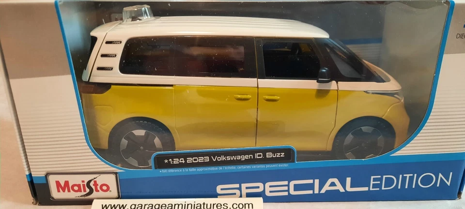 VOLKSWAGEN ID.BUZZ MINIBUS JAUNE 2023 MAISTO REF 32914 ECHELLE AU 1/24 EME - Photo 4/4
