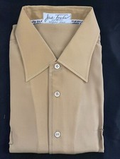 Jack Taylor Beverly Hills Beige LS Men's Dress Shirt Medium 100% Silk NWT